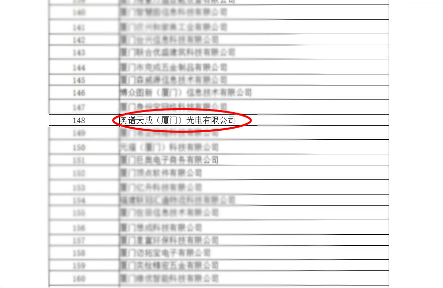 奧譜天成國家級高新技術企業
